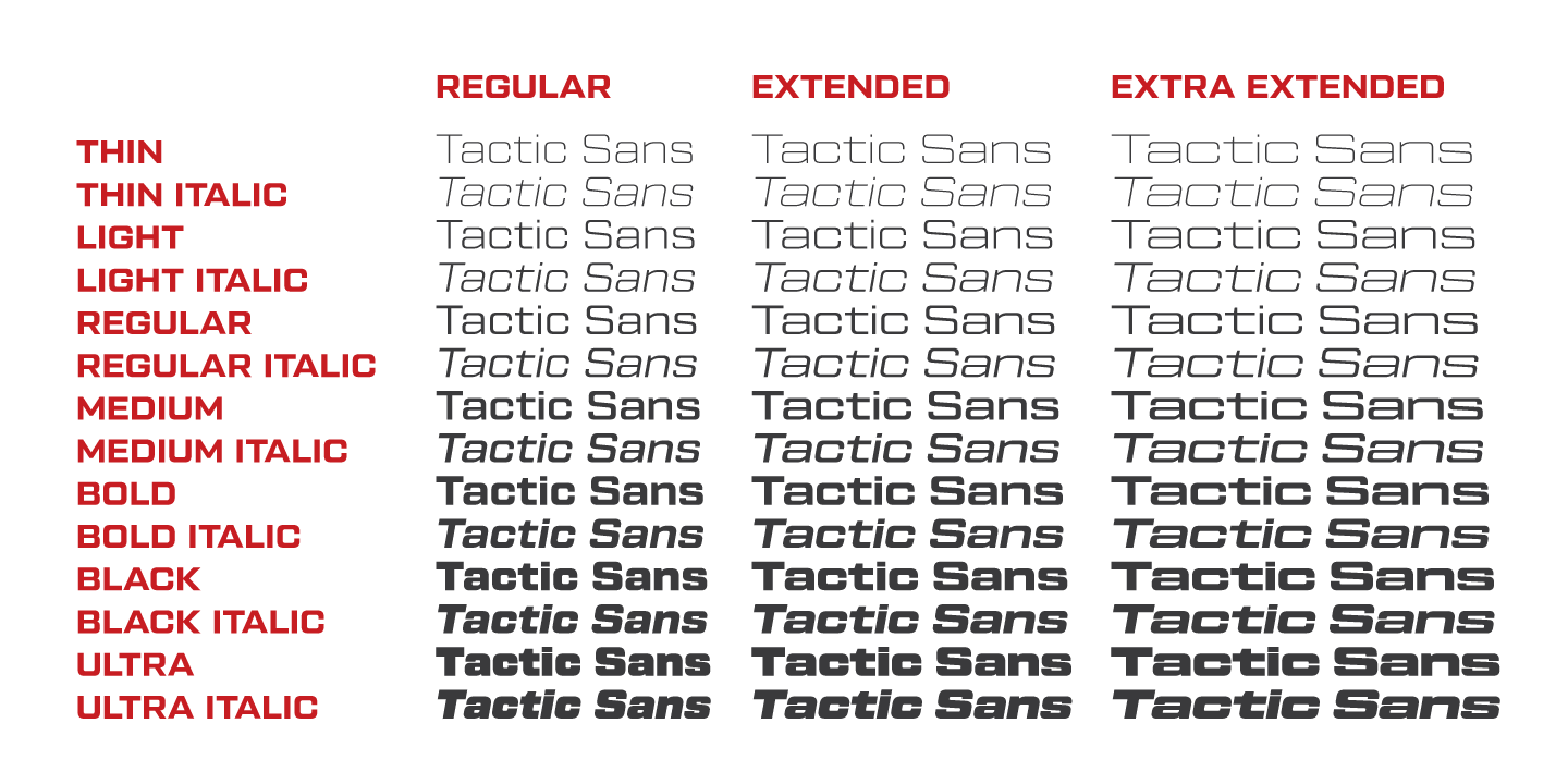 Tactic Sans Extra Extended